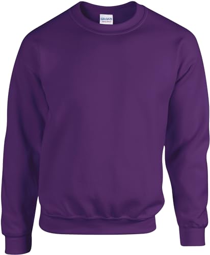 TICTEX Unisex Heavy Blend Crewneck Sweatshirt - Herren-Pullover Baumwolle mit Rundhals in vielen Farben - große Größen - Purple, L