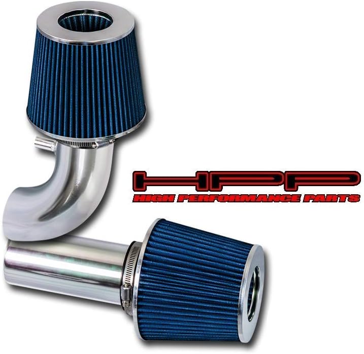 Short Ram Air Intake Kit with Blue Filter - Compatible for 88-95 Ford F-150/Bronco 5.0 5.8L V8 Engine (without MAF Sensor)