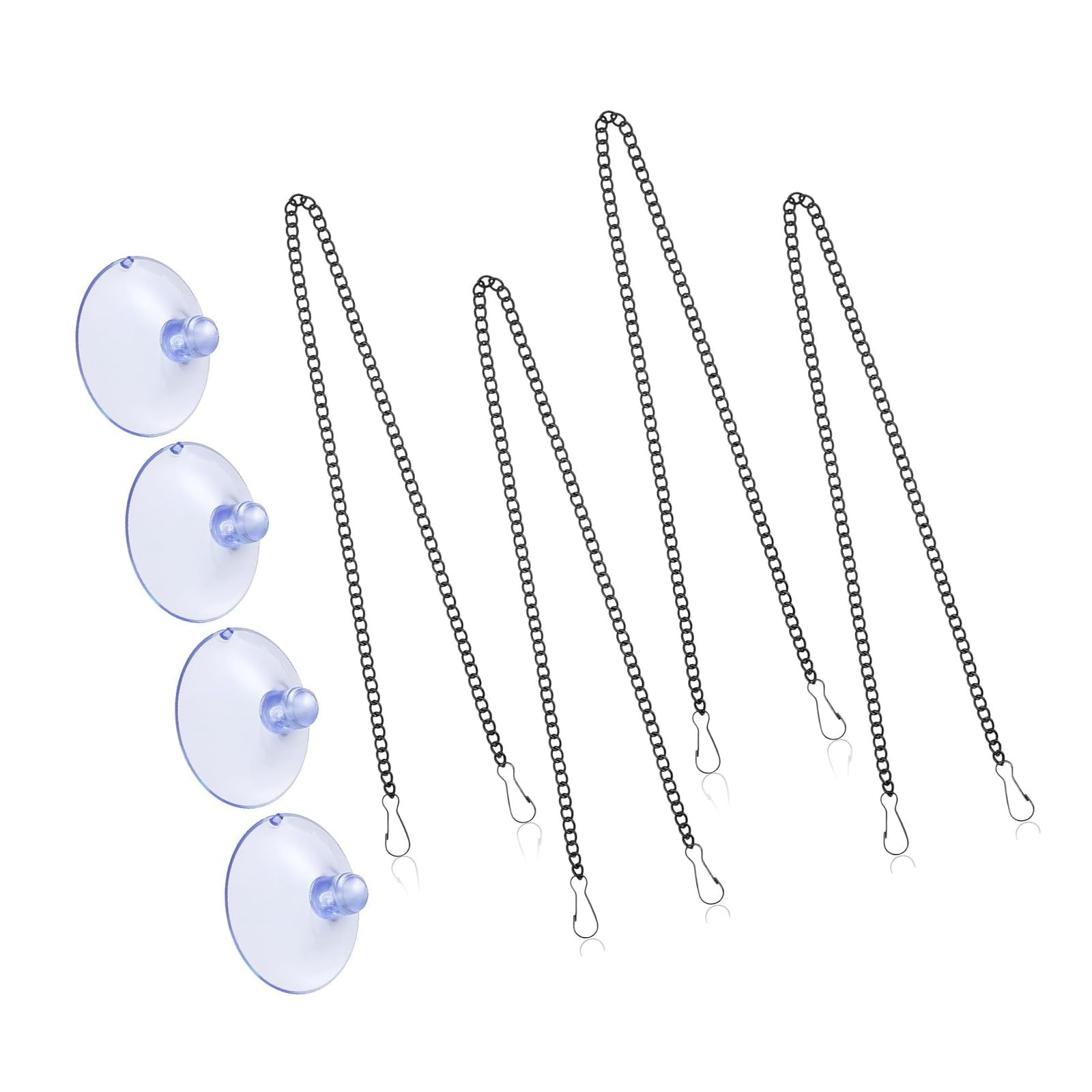 Shyyoulqe Multicolor 4 Iron Hanging Chains And Suction Hooks For Pictures Multipurpose Simple Picture Fasteners Accessories Iron Hanging Chains For Skeletons