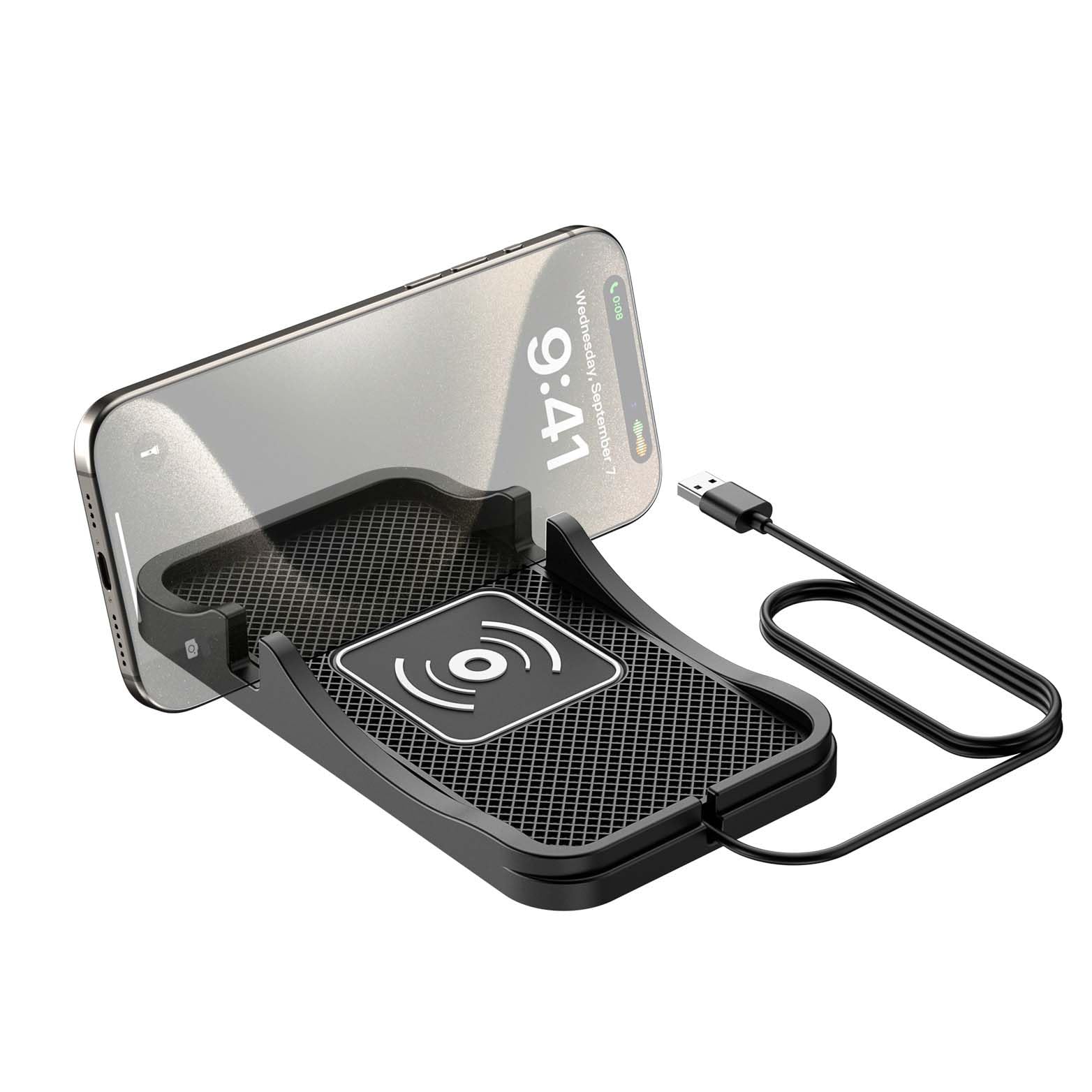 Wireless Car Charger for Buick Cascada 2016-2019, Charging Station 2-in-1, Wireless Charging Stand Phone, Magnetic Wireless Charger,1M-USB