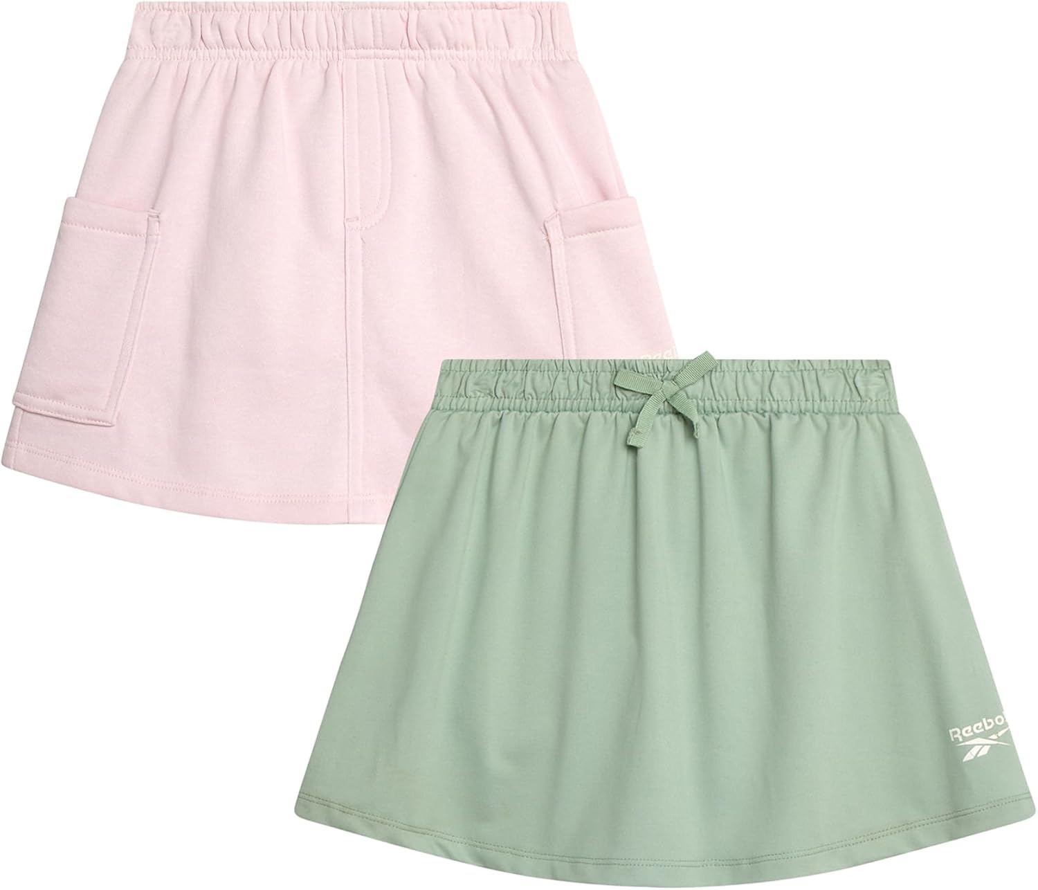 Reebok Girls Skorts - 2 Pack Girls Athletic Skort Breathable Summer Skorts Activewear Athletic Skirts for Workout Sports