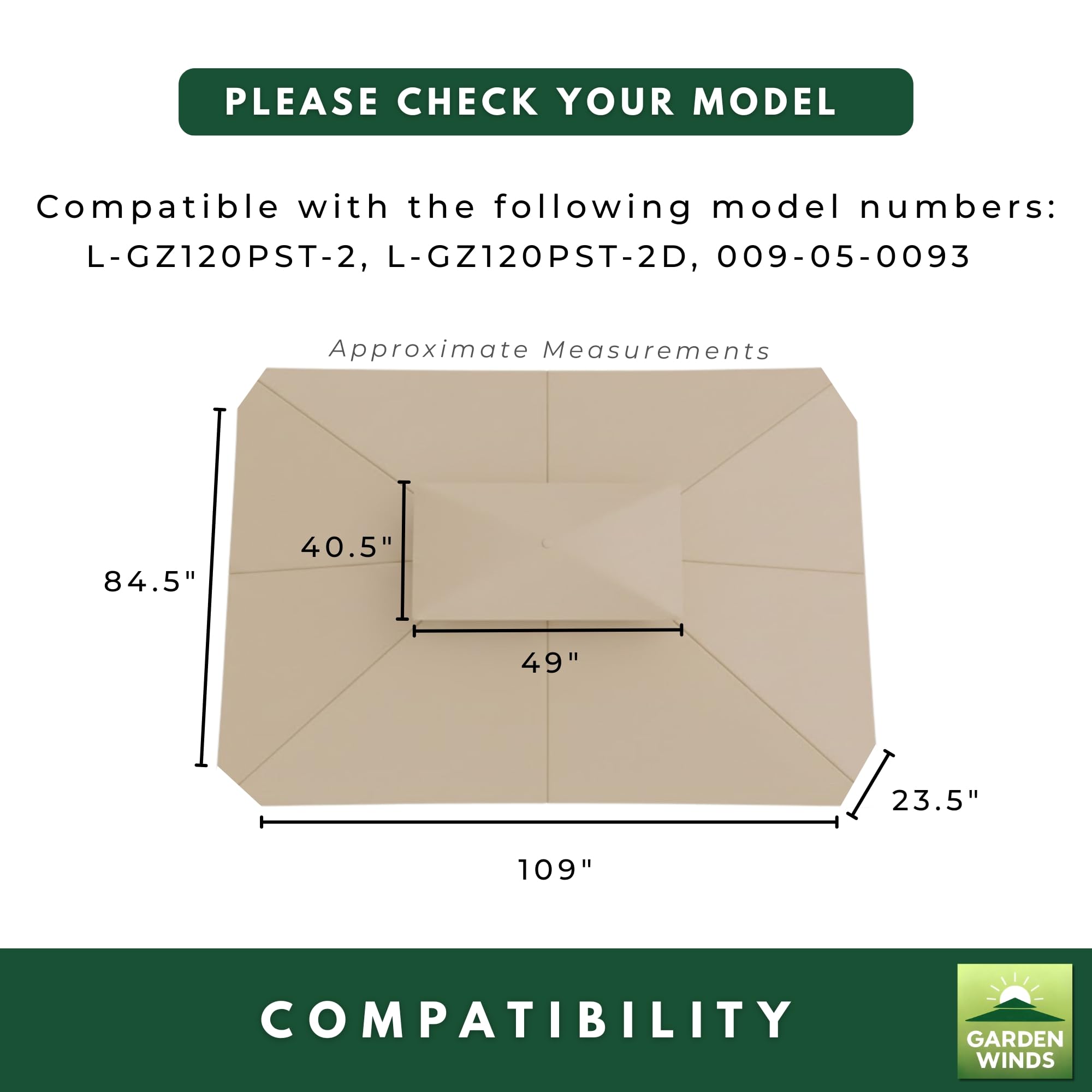 Amazon.com: Garden Winds Durable 350 Replacement Canopy Top