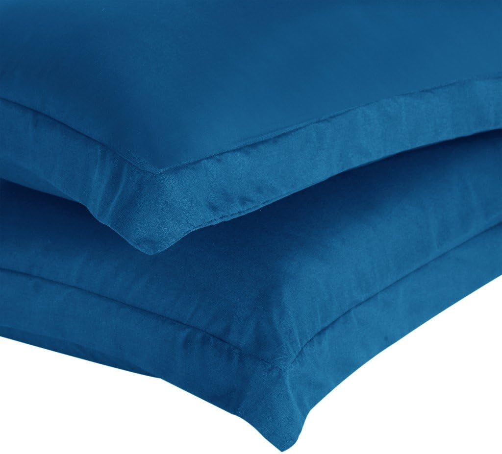 Luxury 2 Piece Duvet Cover Set - Ultra Soft Double Brushed Microfiber Hotel Comforter Cover with Zipper Closure and 1 Pillow Sham(Twin, Navy)