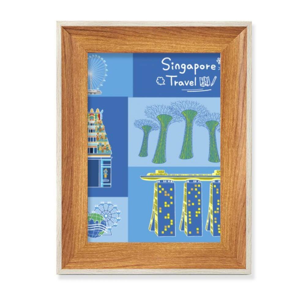 Cadre photo bois Singapour pour affichage de tableau d'art