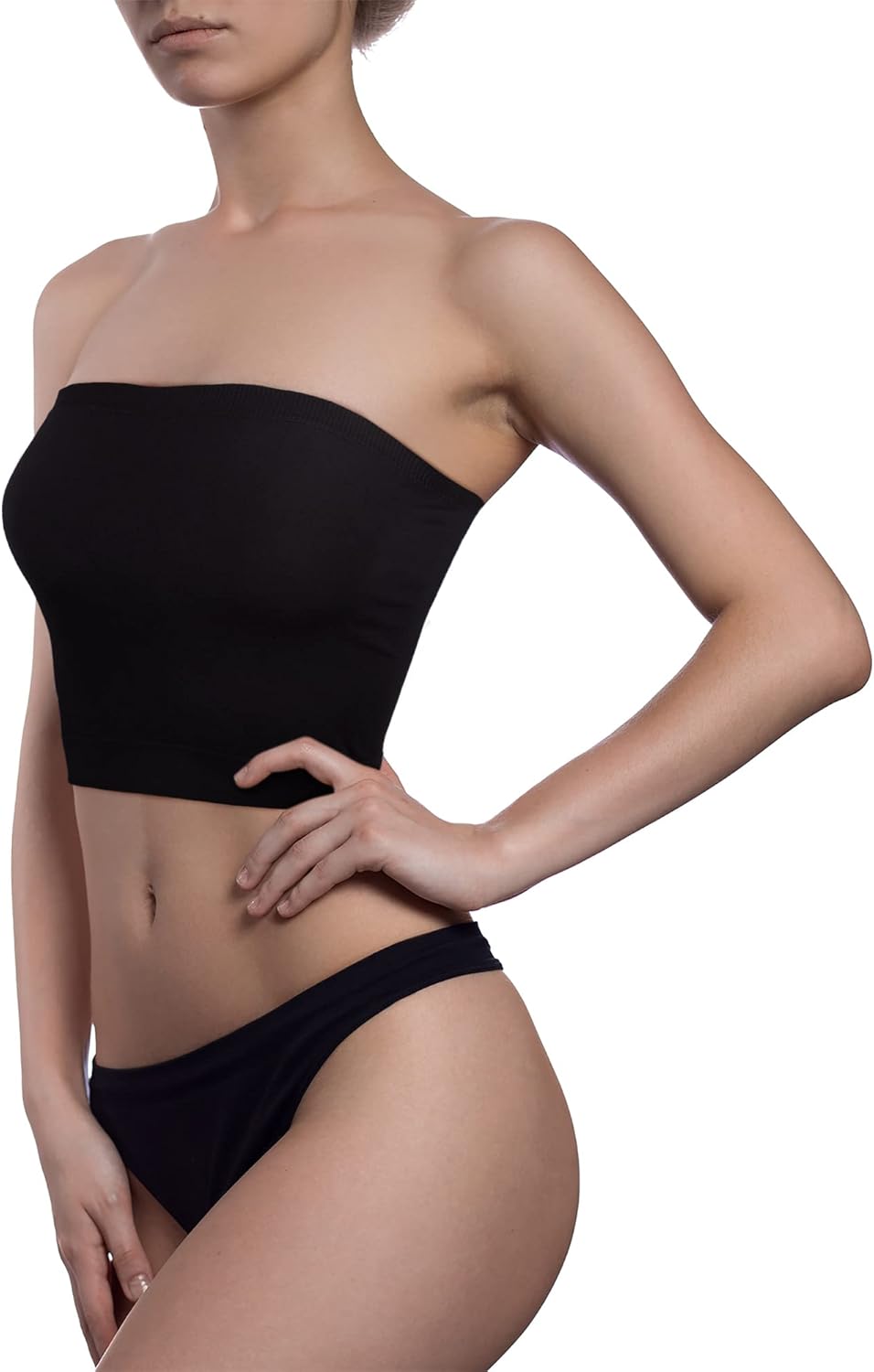 Bencailor 4 Pieces Women Bandeau Bras Strapless Bralette Tube Top Seamless Stretchy Non Padded Tubes - Image 5