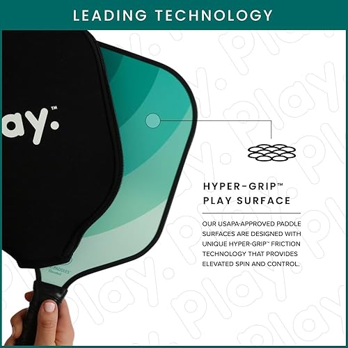 Miniatura 9 de Paleta de pickleball - Raqueta de pickleball aprobada por USAPA Núcleo compuesto de fibra de carbono y polímero de panal Superficie Hyper-Grip con