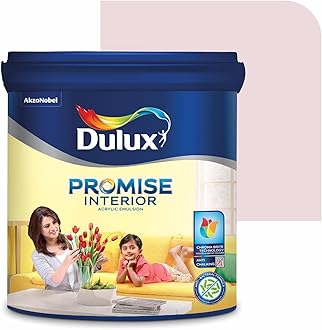 Dulux Promise Interior Emulsion Paint (20L, Romantic Pink) | Wall Paint | Brighter & Longer-Lasting Colors | Rich Finish | Chroma Brite Technology | Anti-Chalk | Water-Based Acrylic Paint
