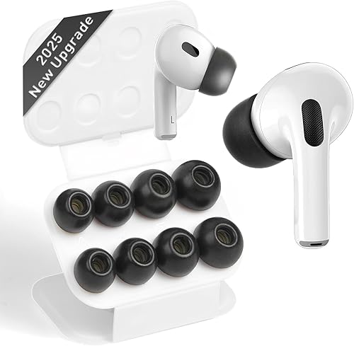 Almohadillas de repuesto de espuma viscoelástica para AirPods Pro y para AirPods Pro 2, con orificio de reducción de ruido, sin dolor de puntas de