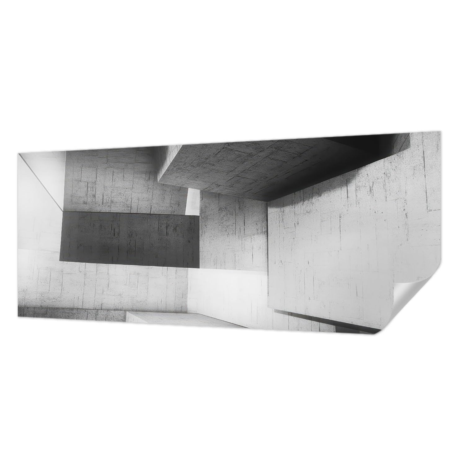 Décor mural adhésif haute qualité 250x104 cm effet sculptures géométriques