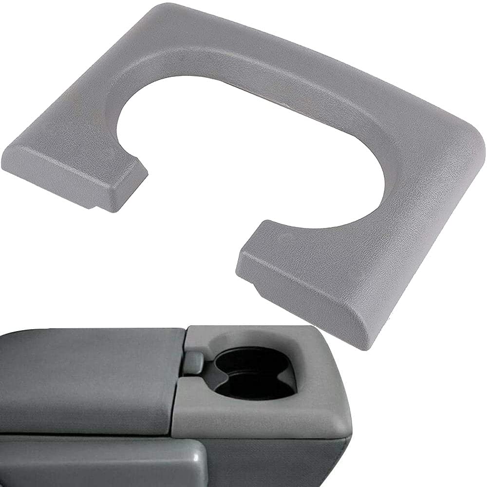 KKONECenter Console Cup Holder Armrest Pad Replacement Compatible with Ford F-150 2004-2014 (Grey)