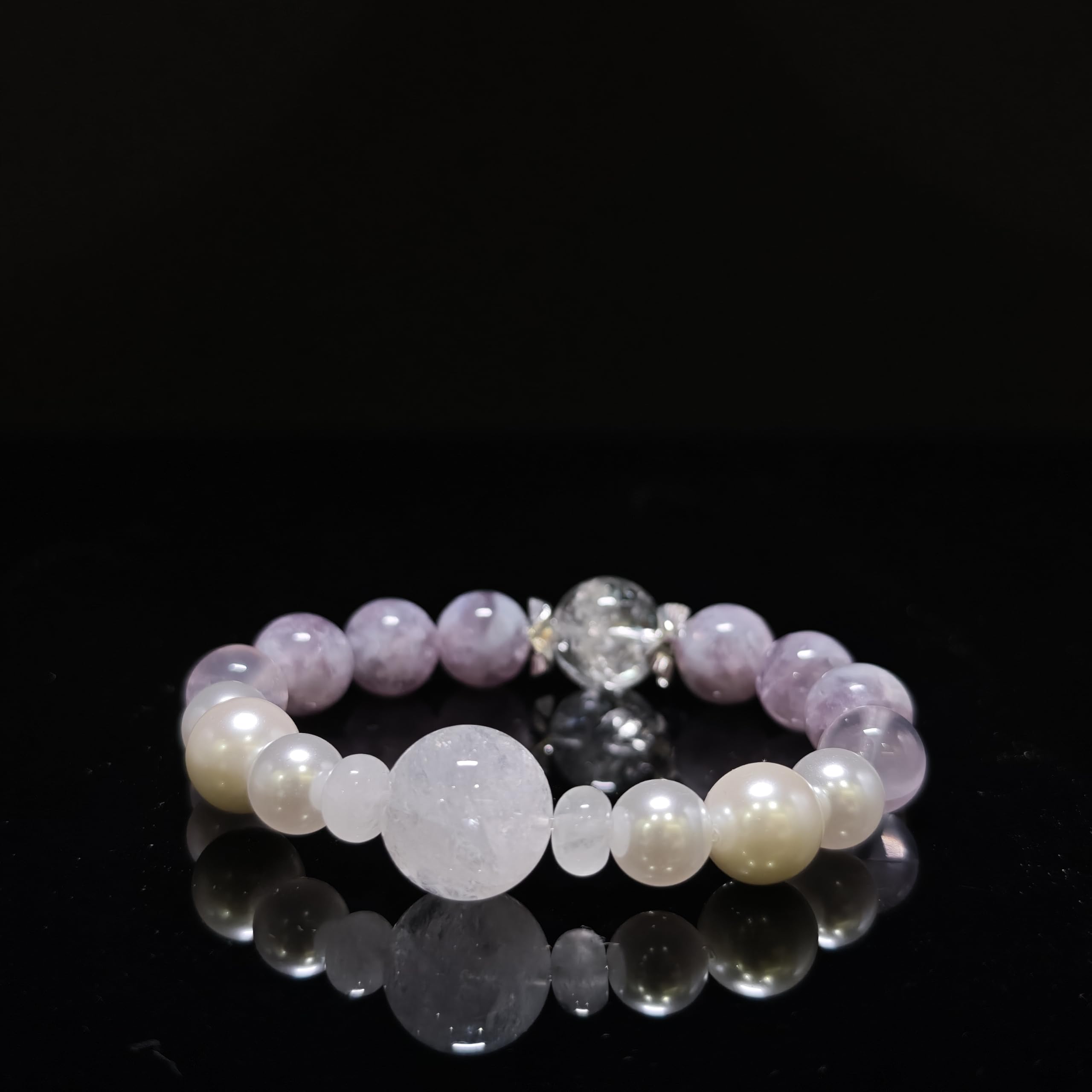 Bracciale Pietre Naturali Bracciale Personalizzato In Cristalli Naturali Fatto A Mano Da Donna – Gioiello Elastico Con Perline, Regalo Di Compleanno O Festività