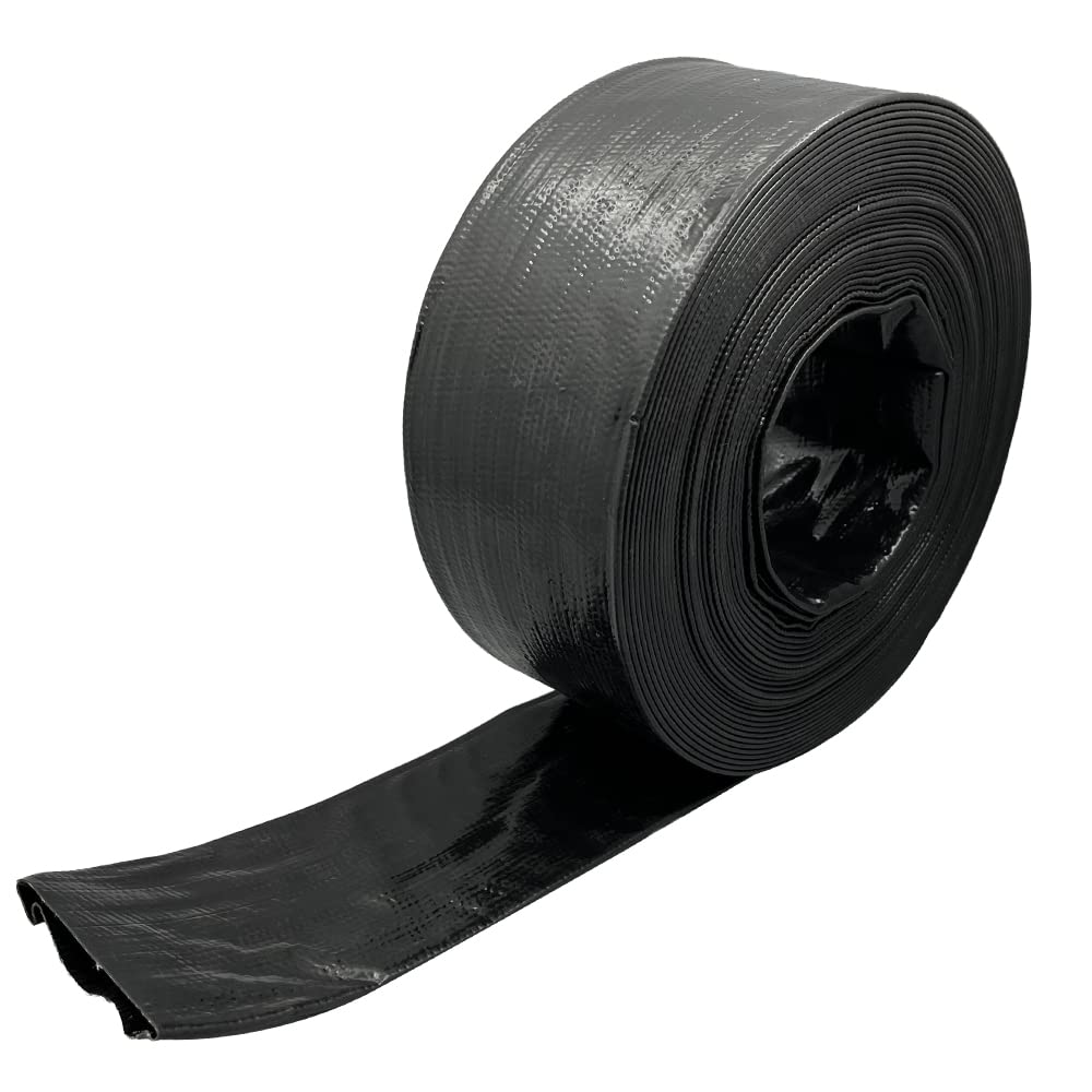 Primal Accessories Commercial Grade Backwash Hose 2 inch x 50 feet, 3 Bar / 43.5 psi - Black