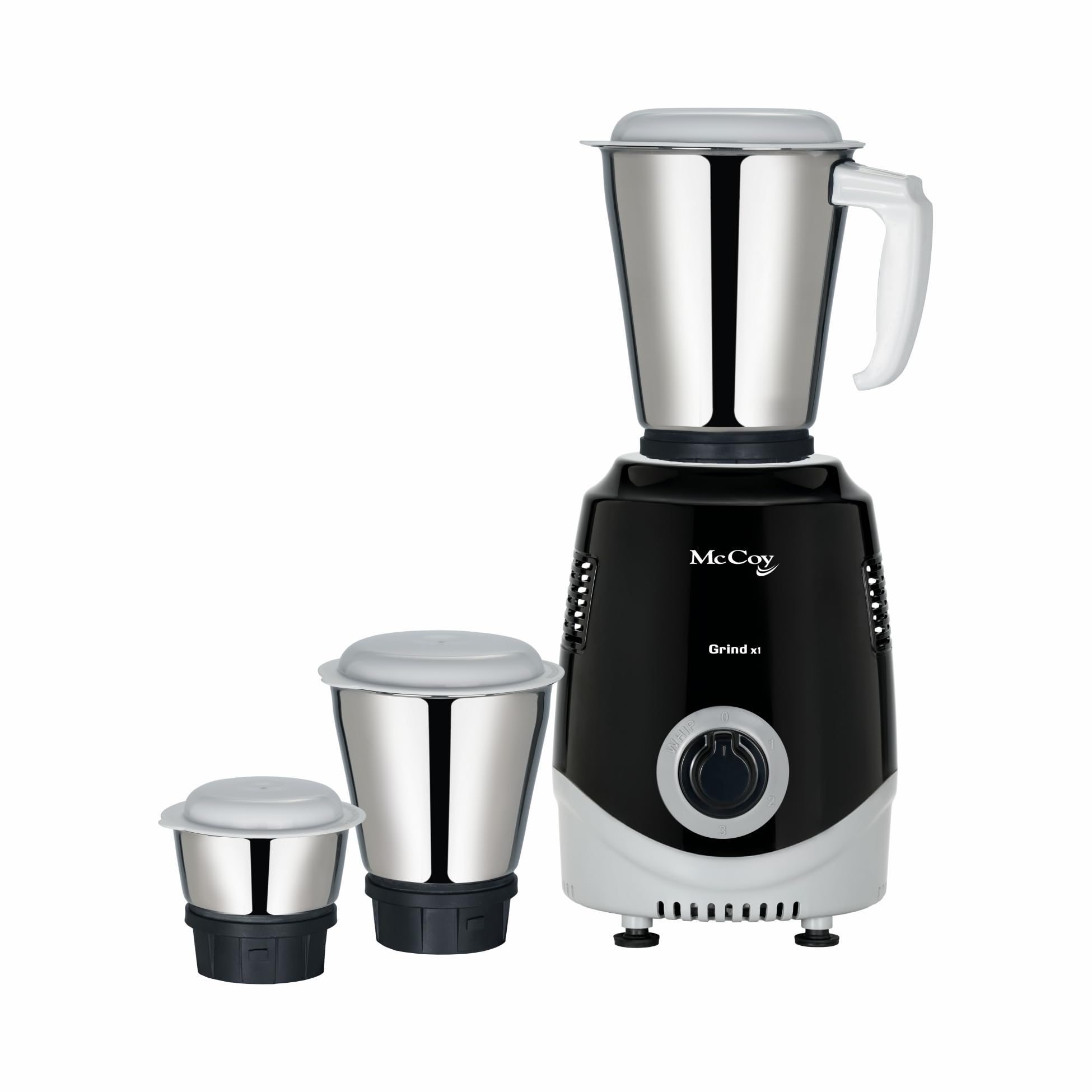 McCoy Mixer Grinder | Grind X1 500W with 3 SS jars | Longer life Universal Hybrid Motor | ABS Body | Uniform Grinding | Black & Grey-image-6