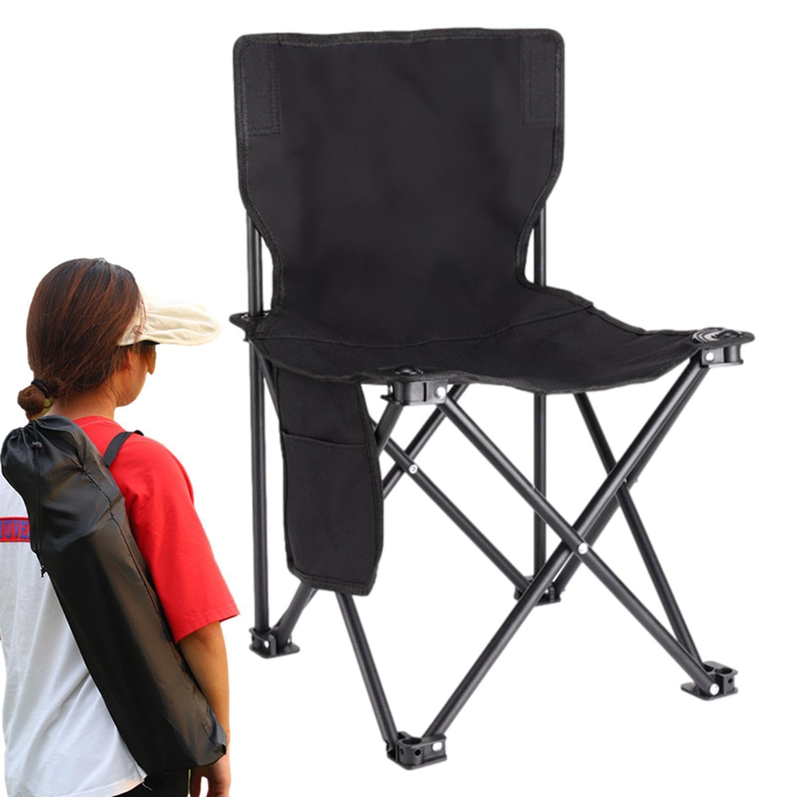 Chaise de camping portable pliable en tissu Oxford résistant 200 kg pour voyage