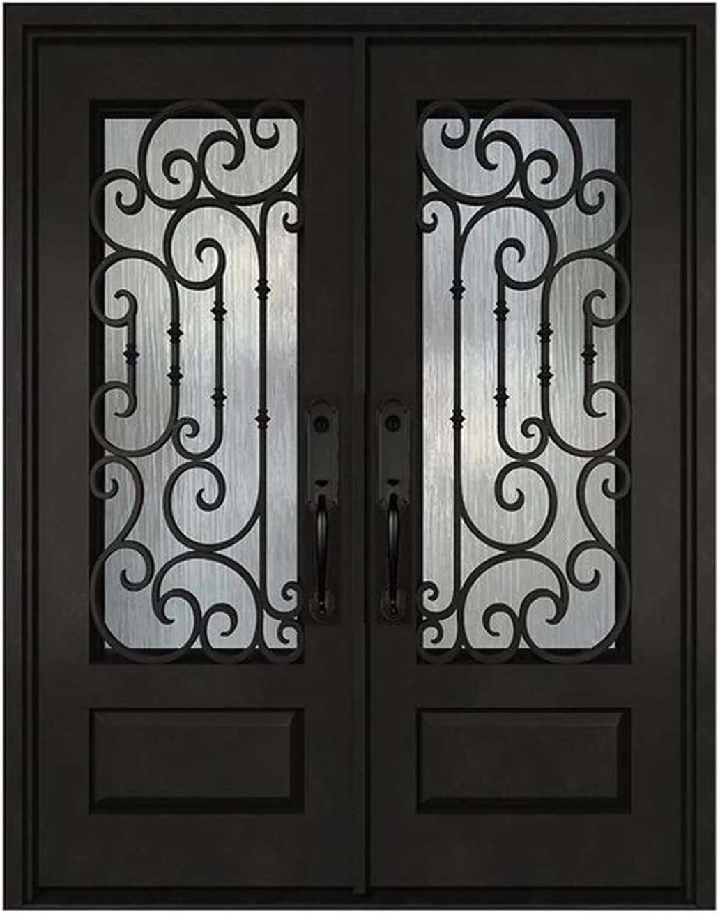 Rainstorm Glass Iron Door Square Secure Entrance Door For Front Entry Back Door Basement Id03 30x30x80
