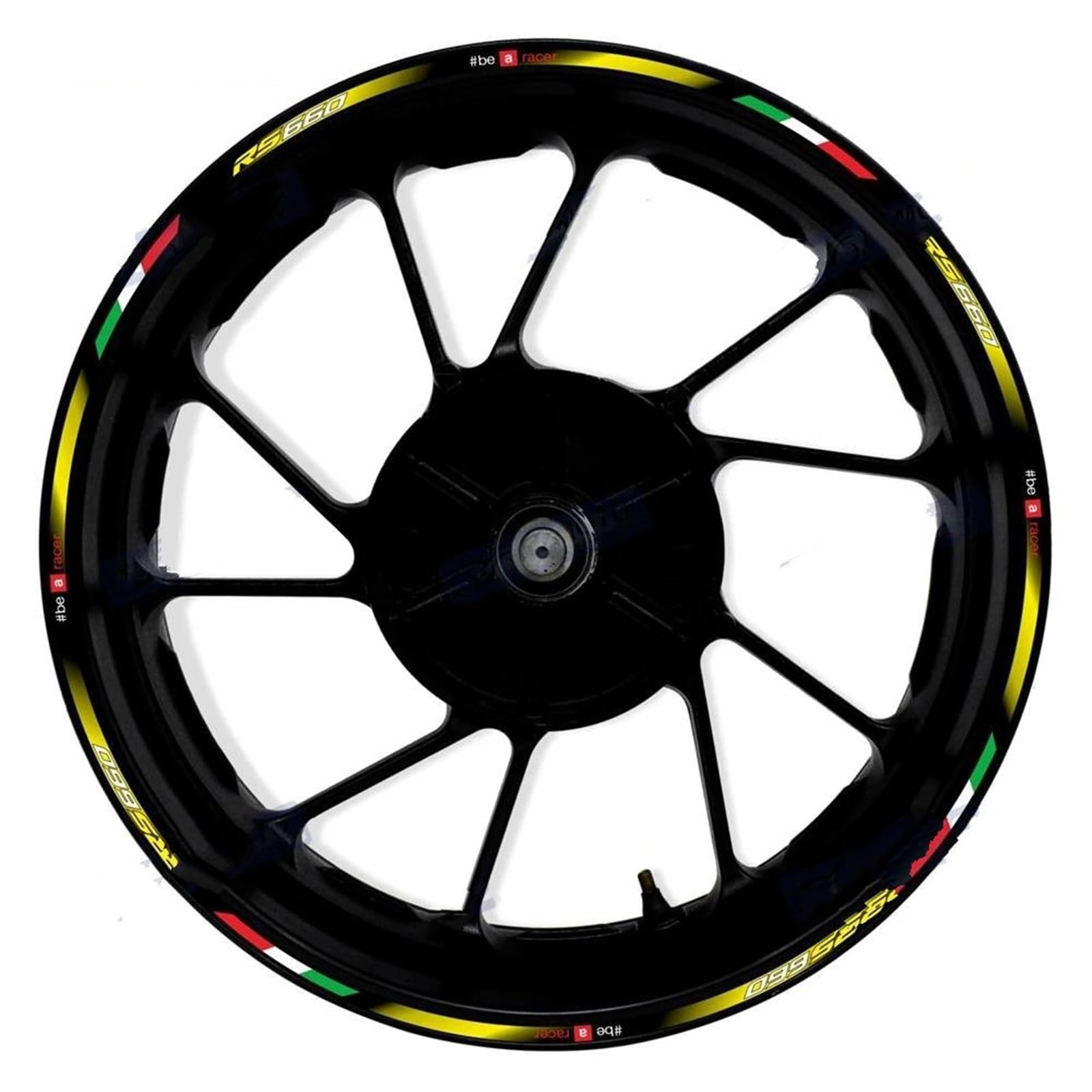 Motorcycle 17 Inch Front and Rear Wheel Hub Sticker Rim Stickers Decal for Aprilia RS660 RS 660(Color9)