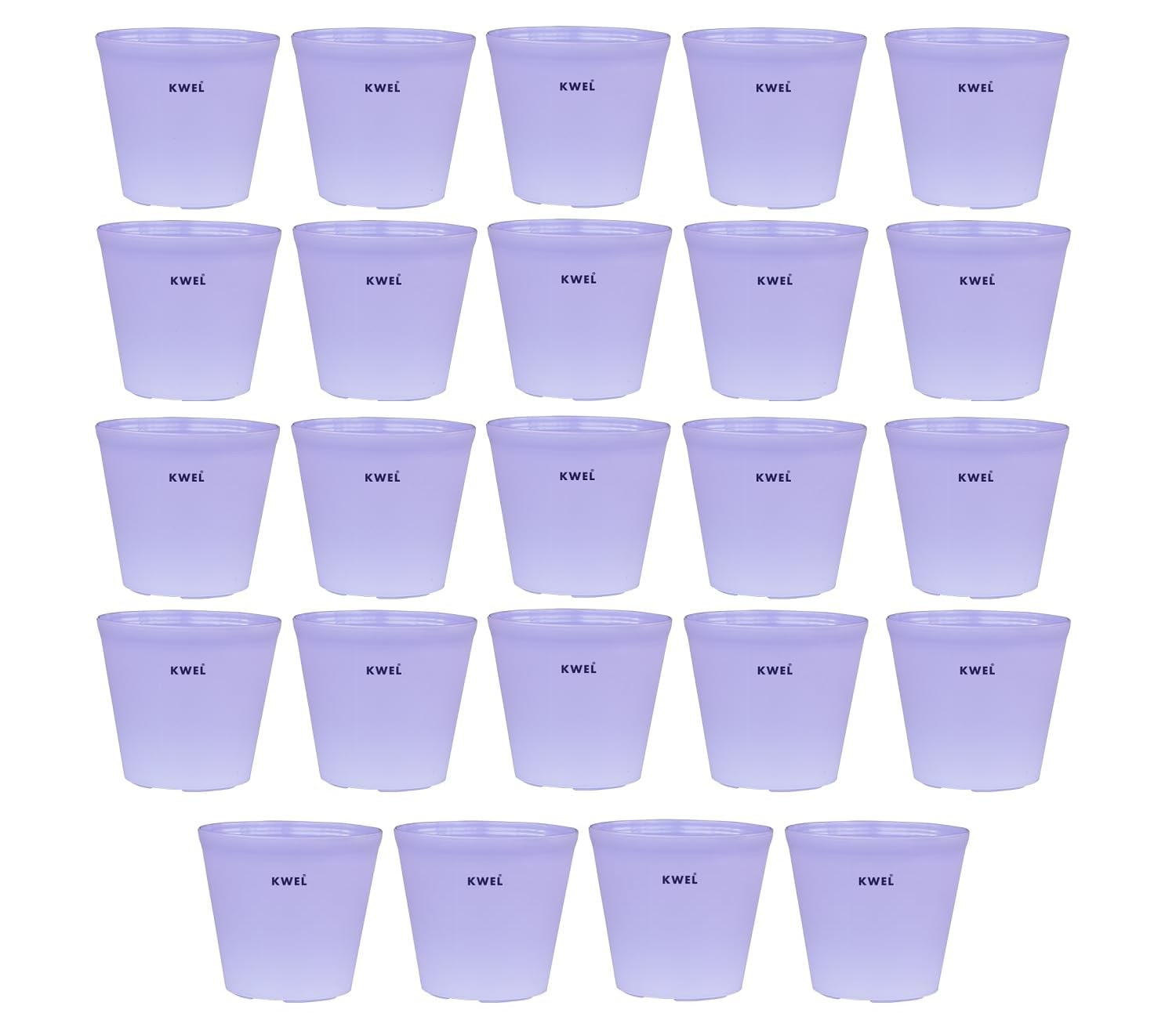 KWEL Nursery Pot 4-inch Plastic Purple Color (Pack of 24)