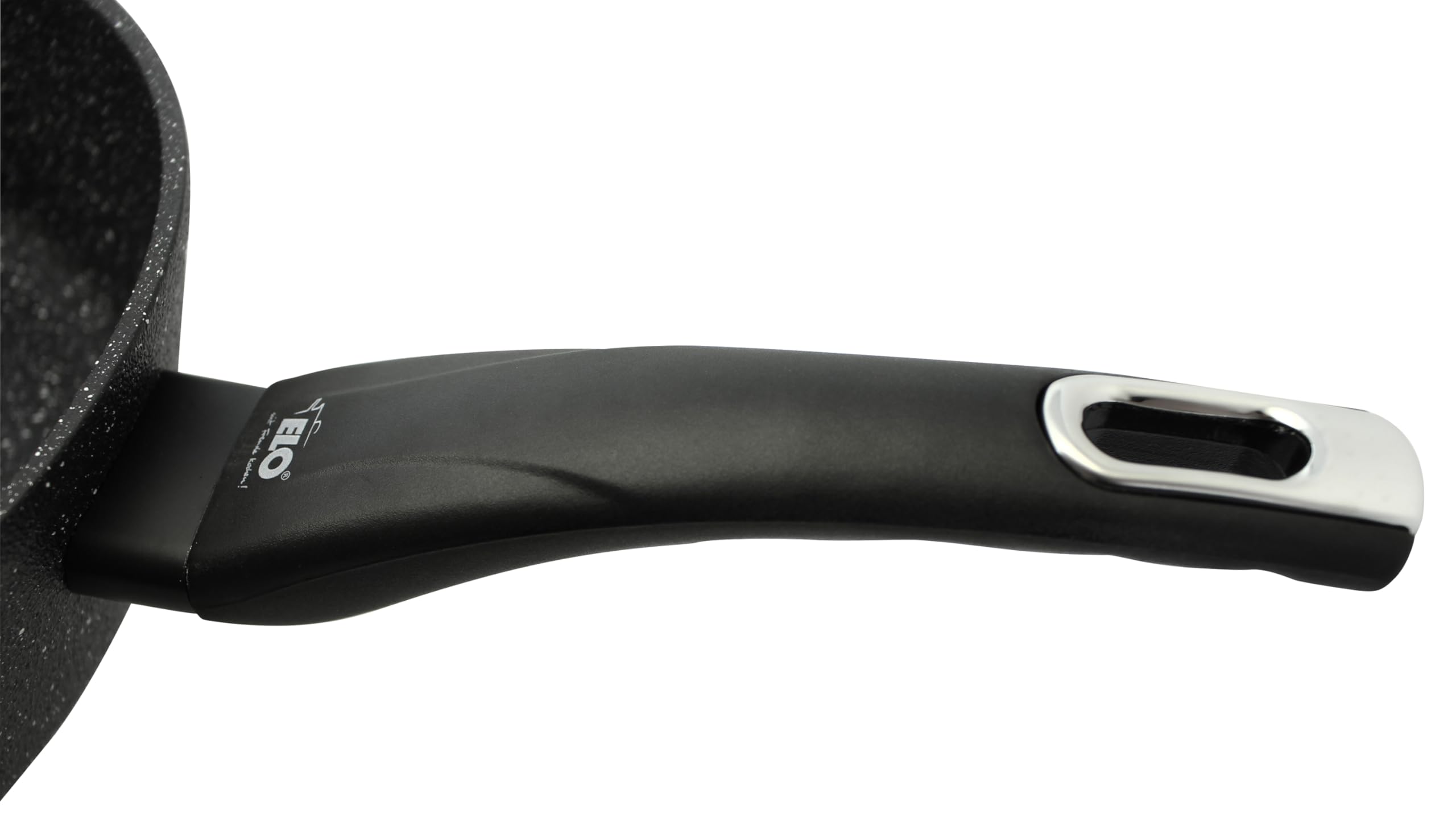 ELO Poêle Granit Evolution de 32 cm, avec revêtement antiadhésif ELODUR Professional, surface extra rugueuse, en aluminium forgé, noire
