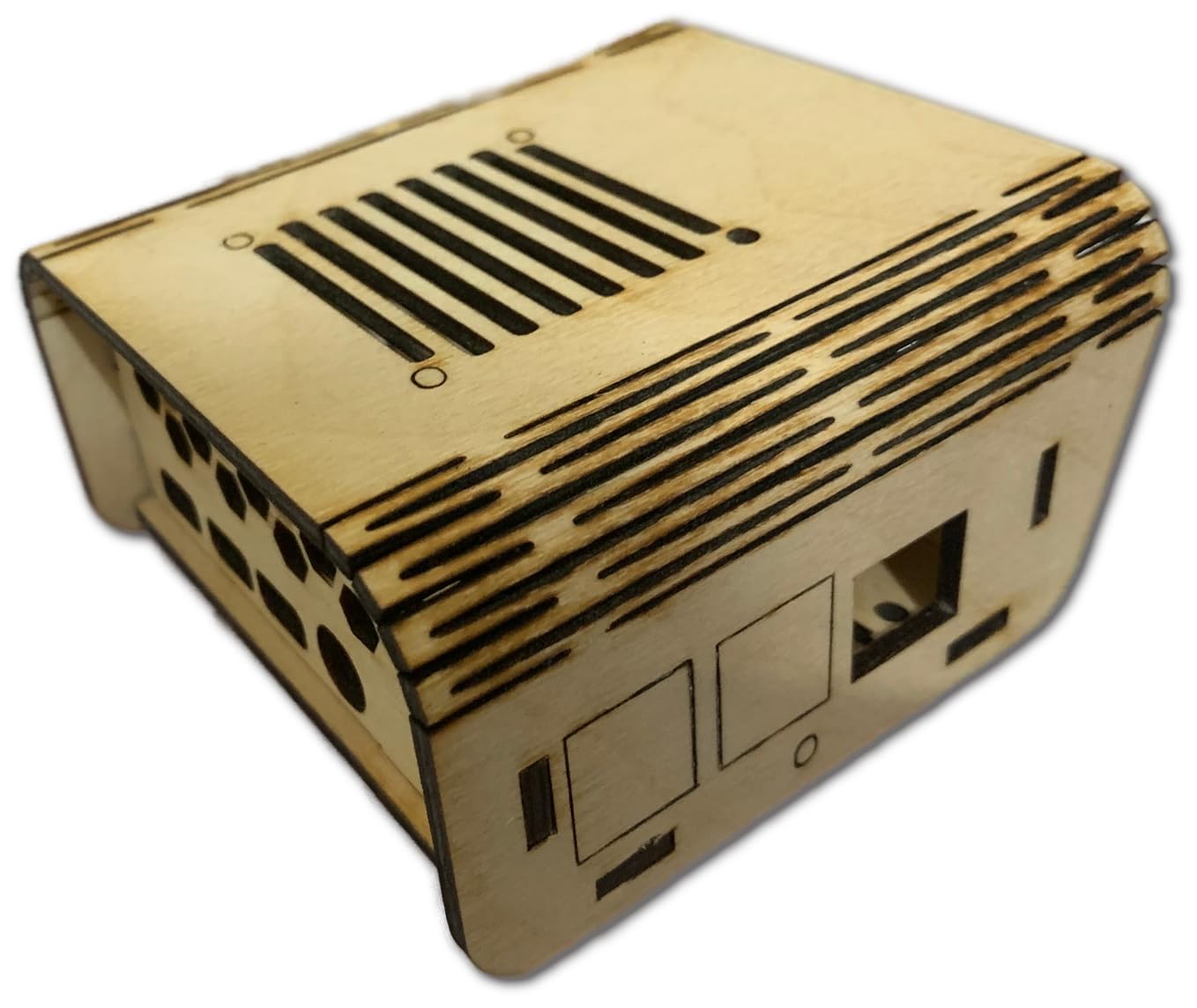 RetroPi Wooden Case for Raspberry Pi 4 Model B – Laser-Cut with Fan Vent and Air Vents – Stylish and Durable Enclosure-image-12