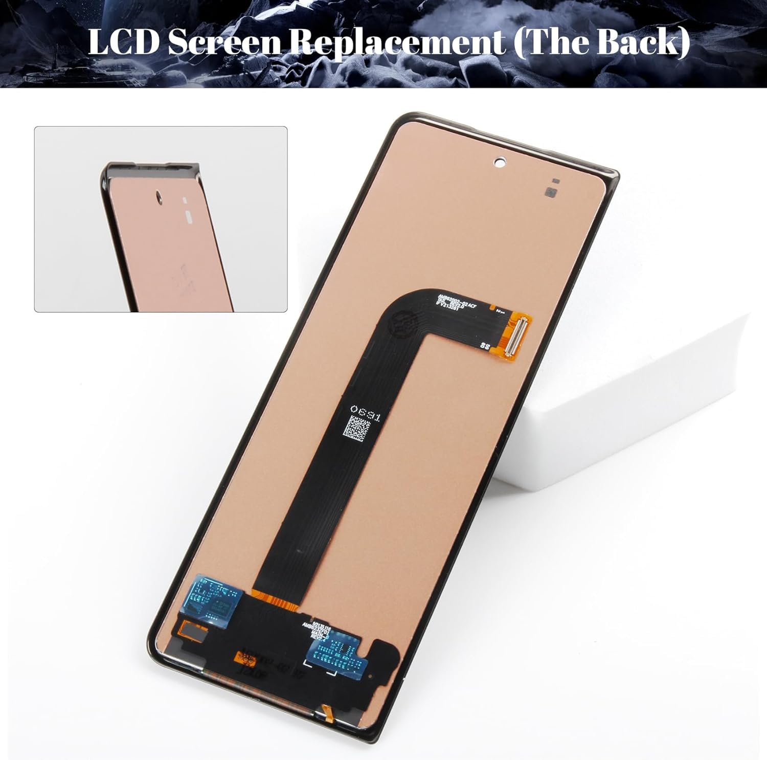 TFT Ersatzbildschirm für Samsung Galaxy Z Fold 3 5G Display für Samsung Fold 3 5G SM-F926B Digitizer Touchscreen Montage Reparatursets (kein Rahmen, Schwarz)