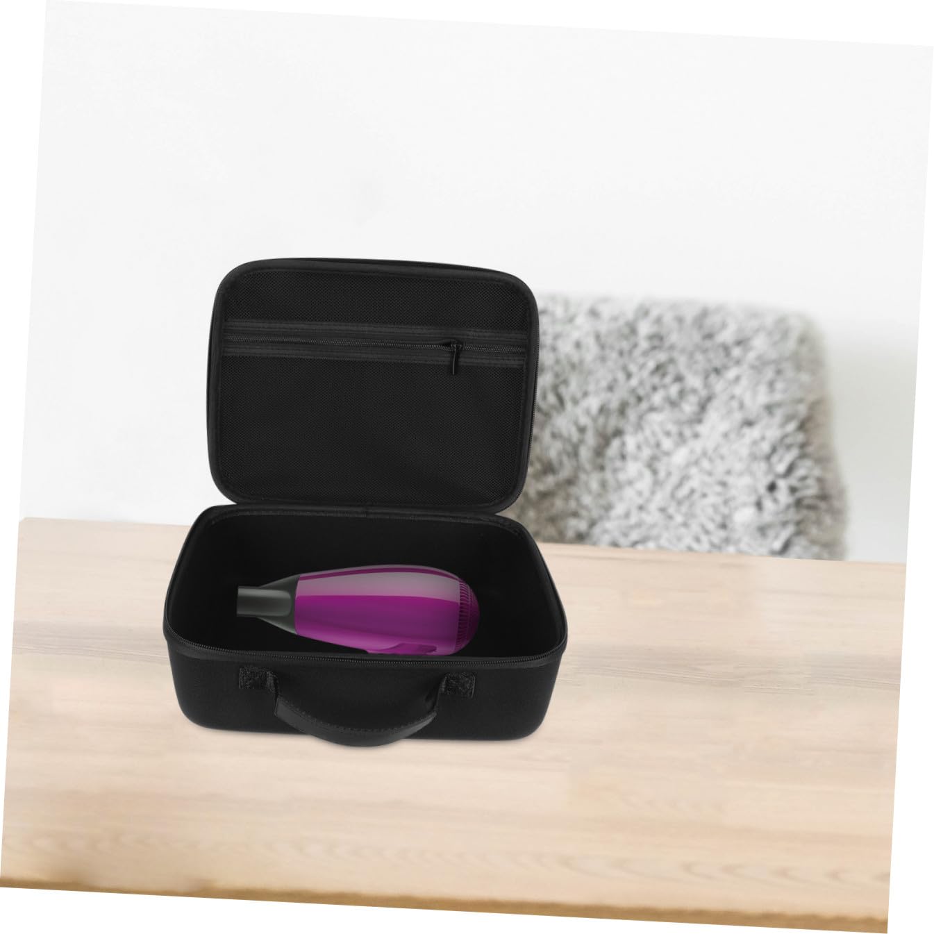 NOLITOY Custodia da Viaggio Multifunzionale e Portatile per Asciugacapelli Nero in Eva Borsa Organizer Compatta per Viaggi e Trasferte di Lavoro
