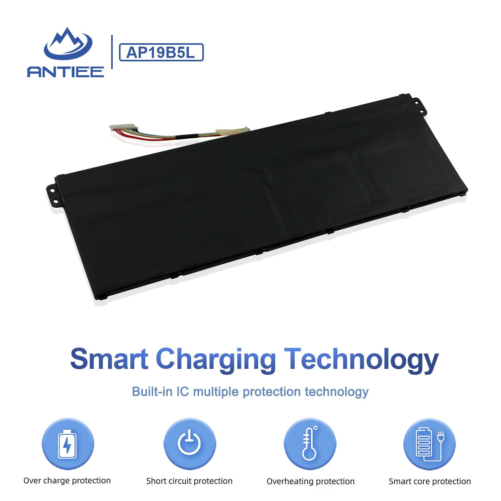 ANTIEE AP19B5L Laptop Batteria per Acer Aspire 5 A515-43 A515-43G A515-52 A515-52G Aspire 7 A715-41G A715-41G-R5LR Swift 3 SF314-42 SP314-21N-R5FR TravelMate PP 2 TMP2. 14-41 P214-41-G2 Vero AV15-51