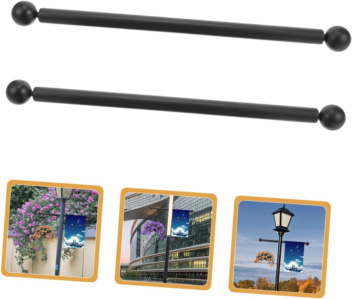 2Pcs Lamp Post Arm Rest Handle Durable Cross Arm Support for Outdoor Light Poles Stylish Finish for Streets Parks Enhances Aesthetic Visual Impact