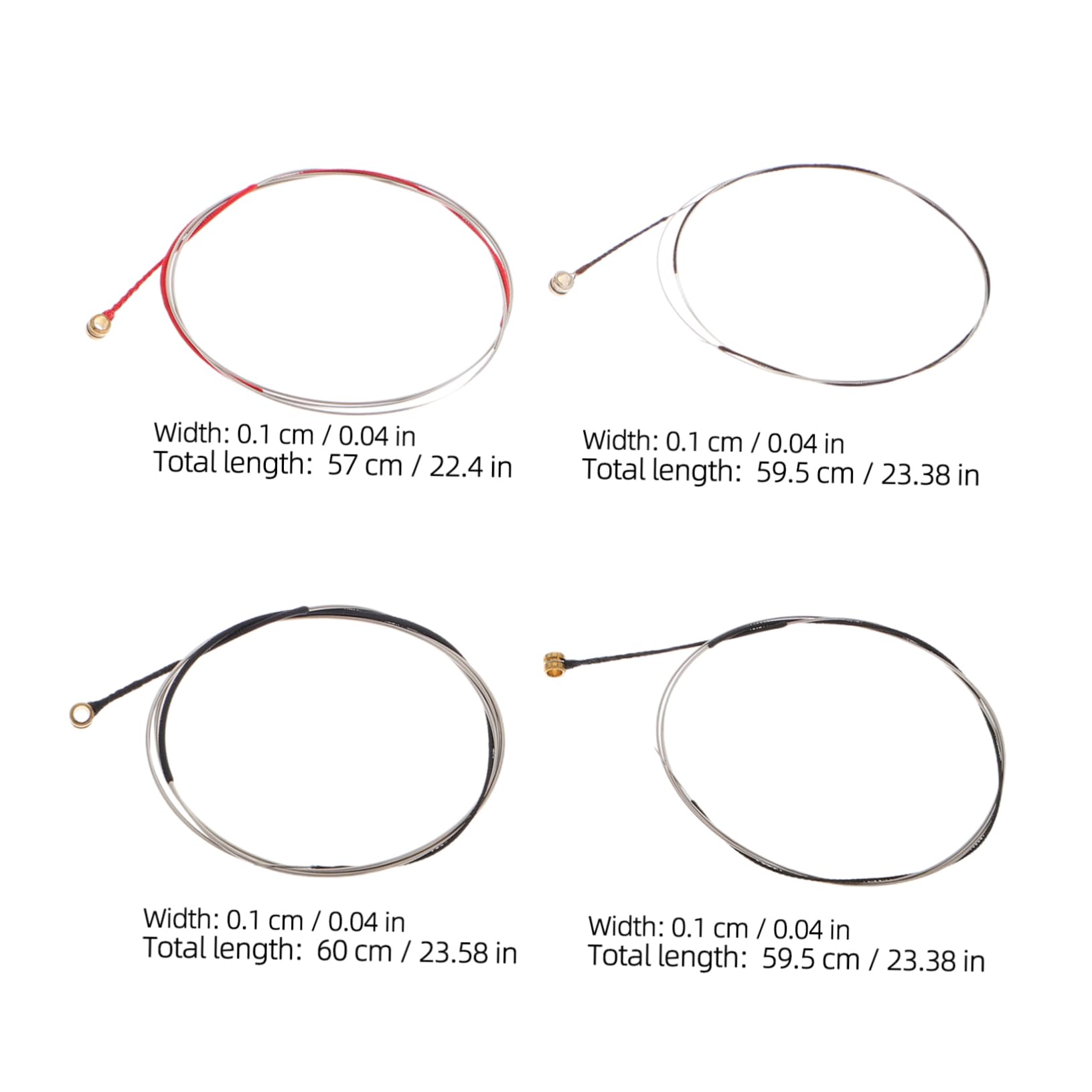 BESTonZON 4Pcs Violin Strings Replacement Set for Violins Durable Construction Easy Installation Complete Replacement Kit for Beginners and Repair Needs