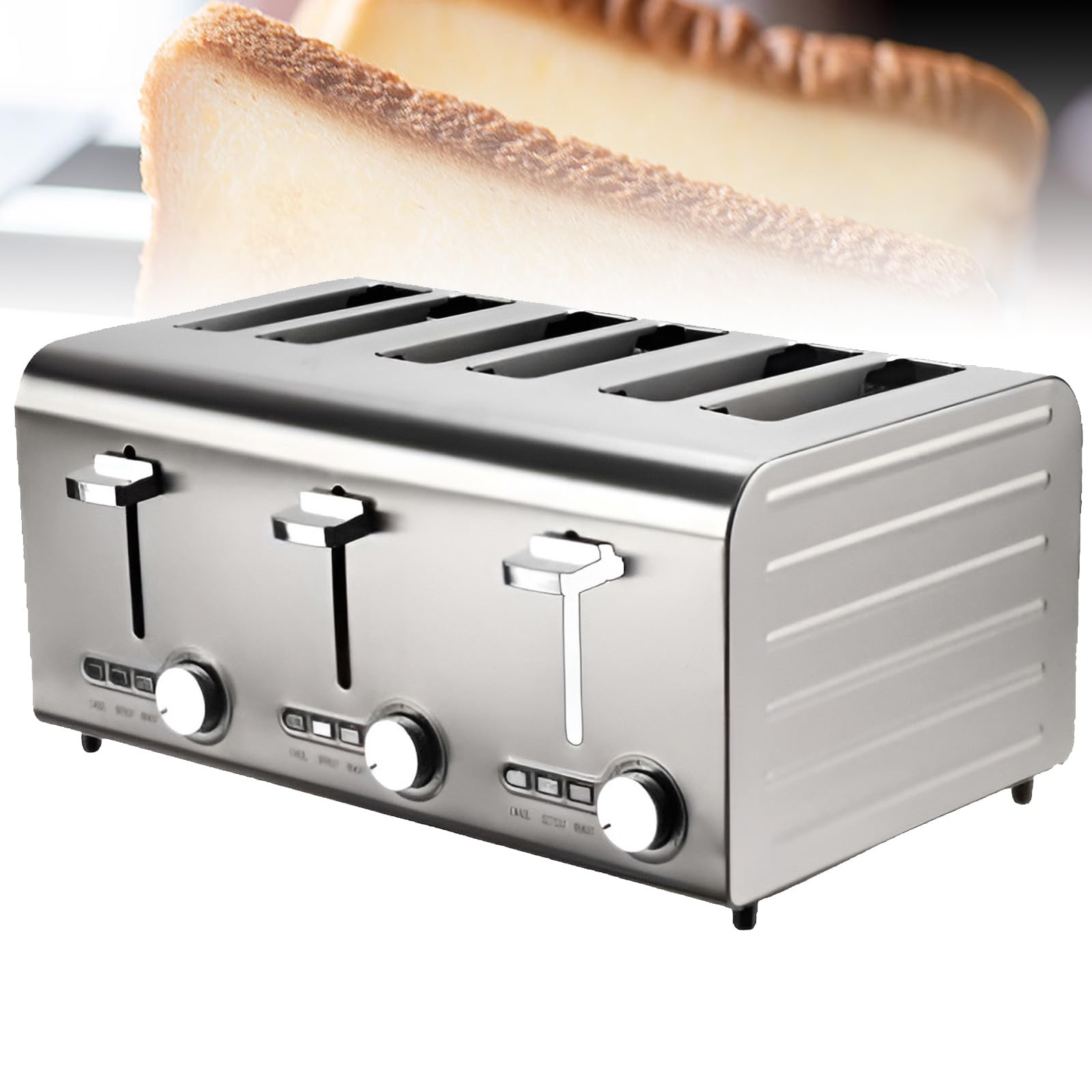 Máquina Para Hacer Pan Con Calefacción Multifuncional, Máquina Para Hacer Sándwiches Y Desayuno, Tostadora De 4 Rebanadas, Para Bagels, Pan, Gofres Y Muffins #6