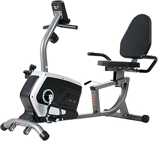 ISE Cyclette Multifunzione per Casa - Bici Fitness con Resistenza Magnetica 8 Livelli, Display LCD, Peso Max 160kg, Pedali Antiscivolo, Ideale per Cardio e Dimagrimento