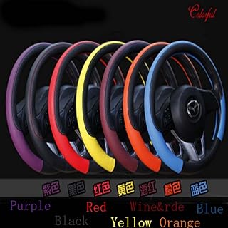 Rayauto Funda para volante de coche (38 cm), transpirable, antideslizante, color azul