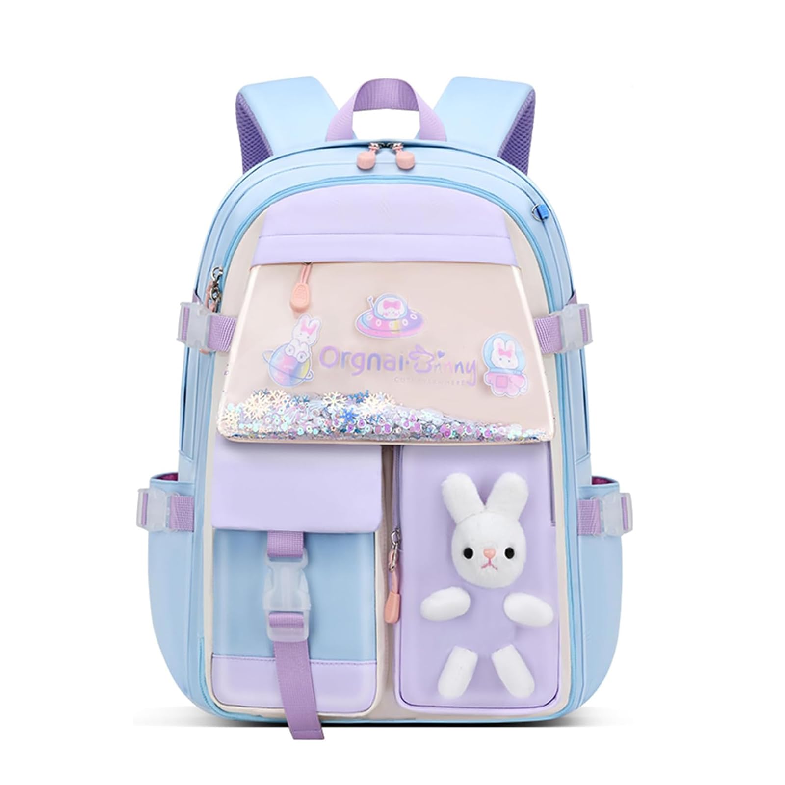 Preptep Girls Backpack for School Kawaii Kids Girls Book bags Cute Sequin School Bag for Girls Bookbag