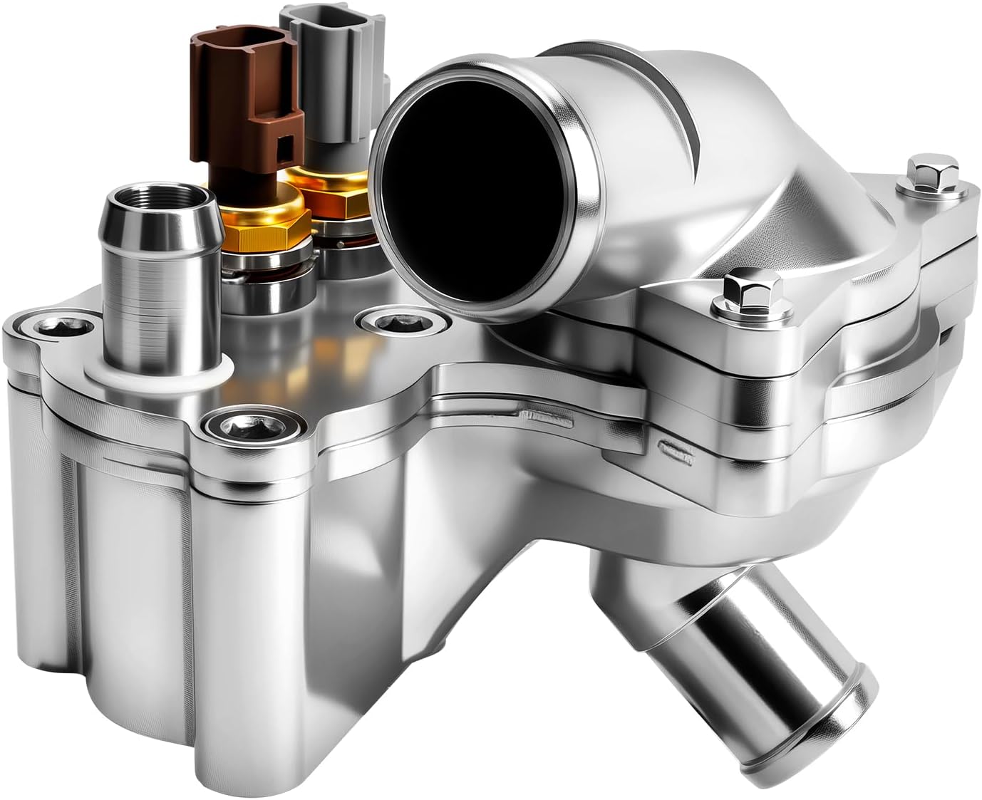 Aluminium Engine Coolant Thermostat Housing Assembly Compatible With Ford Explorer 2001-2005, Ranger 2001-2011, Mazda B4000 01-08, Mercury Mountaineer 2001 Replaces - Replaces 4L5E8A586AB, SK121093