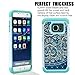 MagicSky S7 Edge Case, [Shock Absorption] Studded Rhinestone Bling Hybrid Dual Layer Armor Defender Protective Case Cover for Samsung Galaxy S7 Edge (Love)