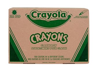 Crayola Bulk Crayon Classpack - 800ct (16 Colors), Back to School Essentials, Kids Crayons, Arts & Crafts Supplies Teacher Classroom Must Haves, Ages 3+