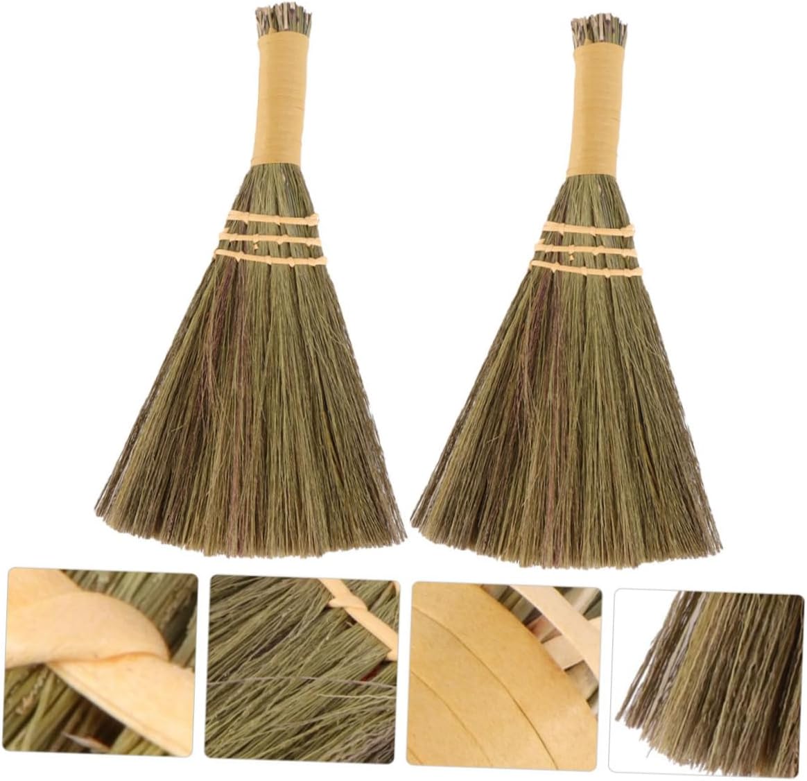 Halloween Hand Broom Dry Miscanthus Dust Cleaning Brush 2pcs