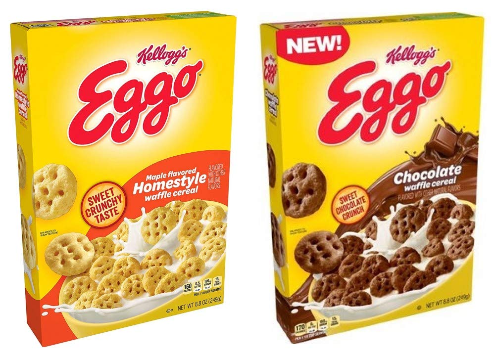 Buy Kellogg's Eggo Homestyle Flavored Waffle Cereal and Eggo Chocolate ...