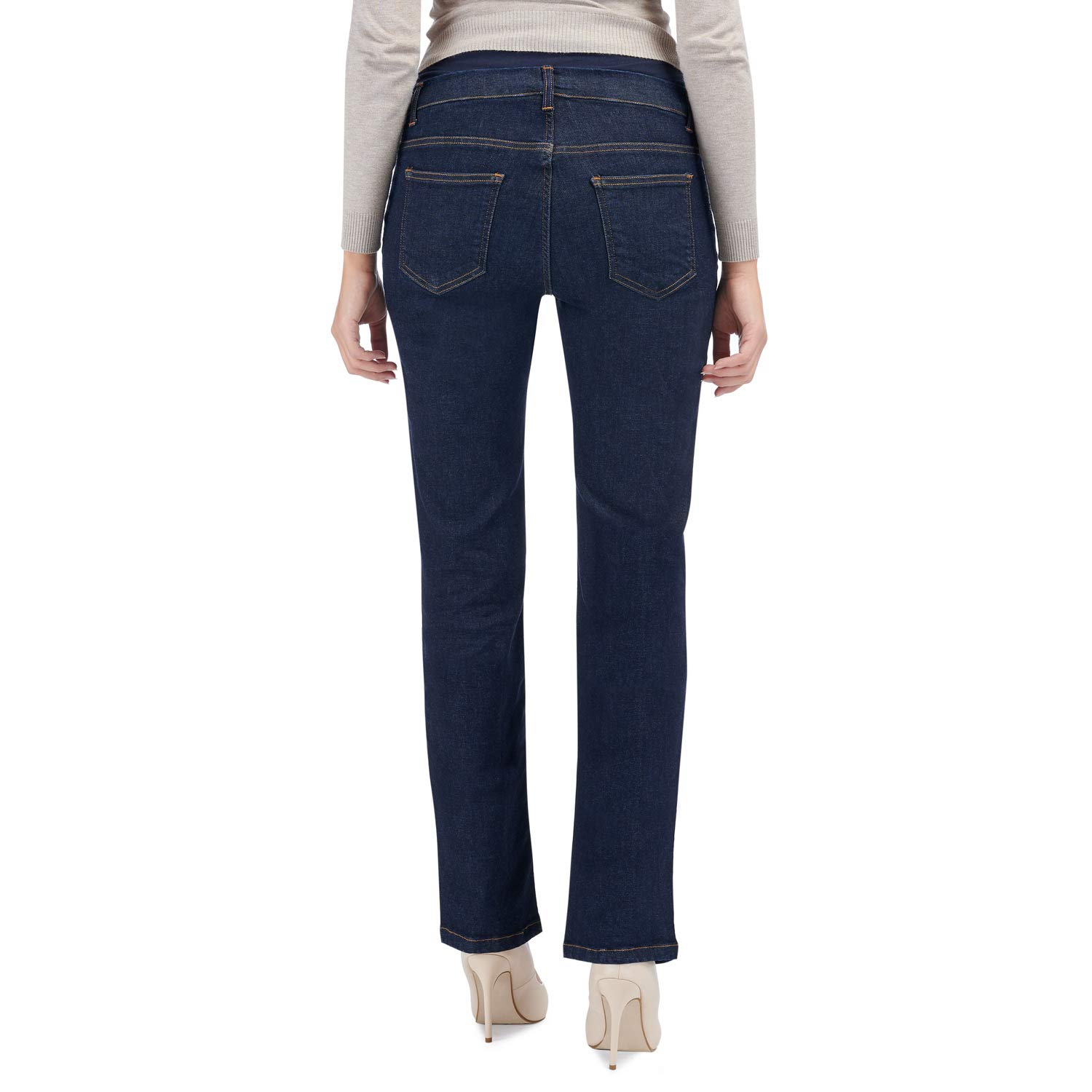 MAMAJEANS Passy - Jean de Maternité à Jambe Droite, Pantalon de Grossesse Droit de Style Vintage - Made in Italy