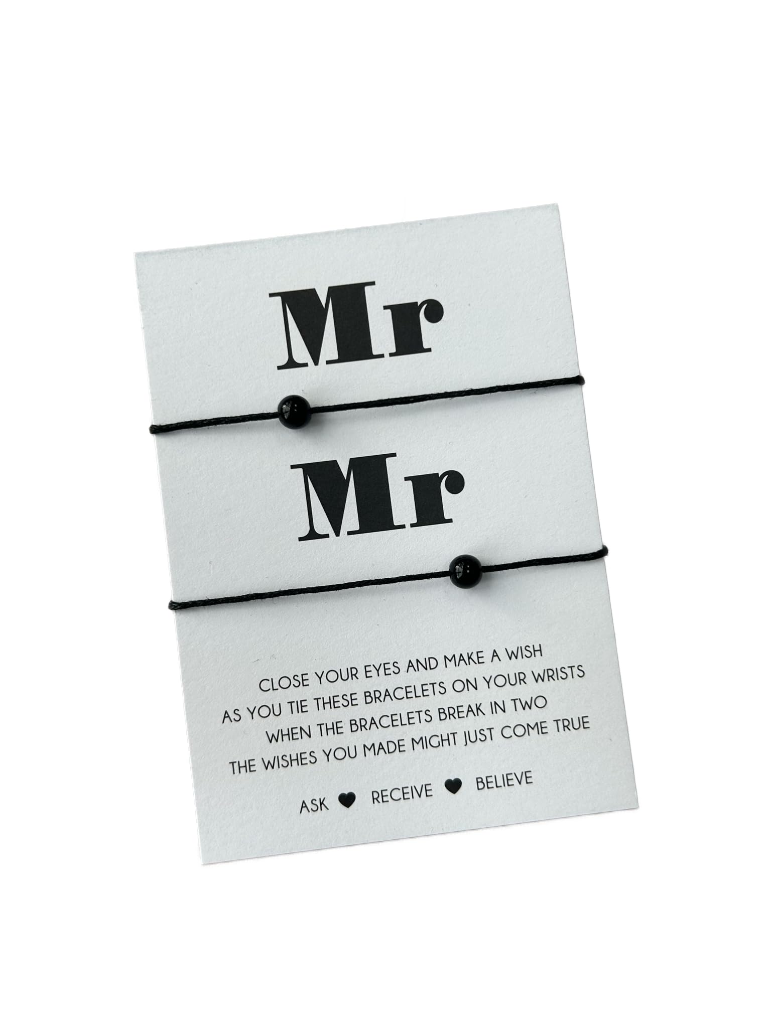 Mermaid Mary's Mr & Mr Wish Bracelets | Gift for the Grooms | Gay Wedding Present | Matching Mr and Mr