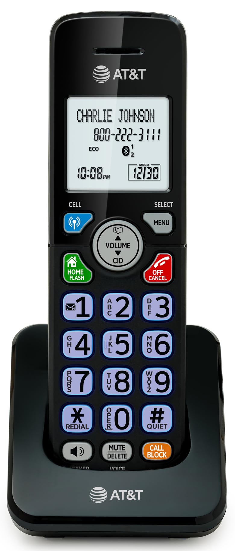 AT&T DL72219 DECT 6.0 2-Handset Cordless Phone for Home with Connect to Cell, Call Blocking, 1.8" Backlit Screen, Big Buttons, intercom, and Unsurpassed Range — Amazon image 14
