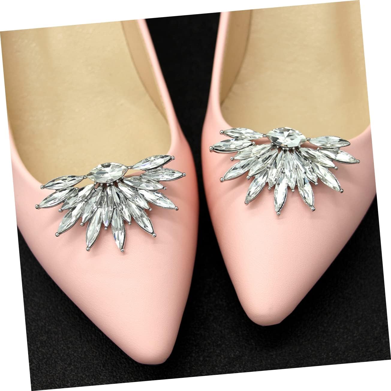 Abaodam 10pcs Rhinestone Shoe Clips for Bridal and Wedding Accessories Stylish and Buckles Elegant Shoe Decorations for Parties and Special Occasions