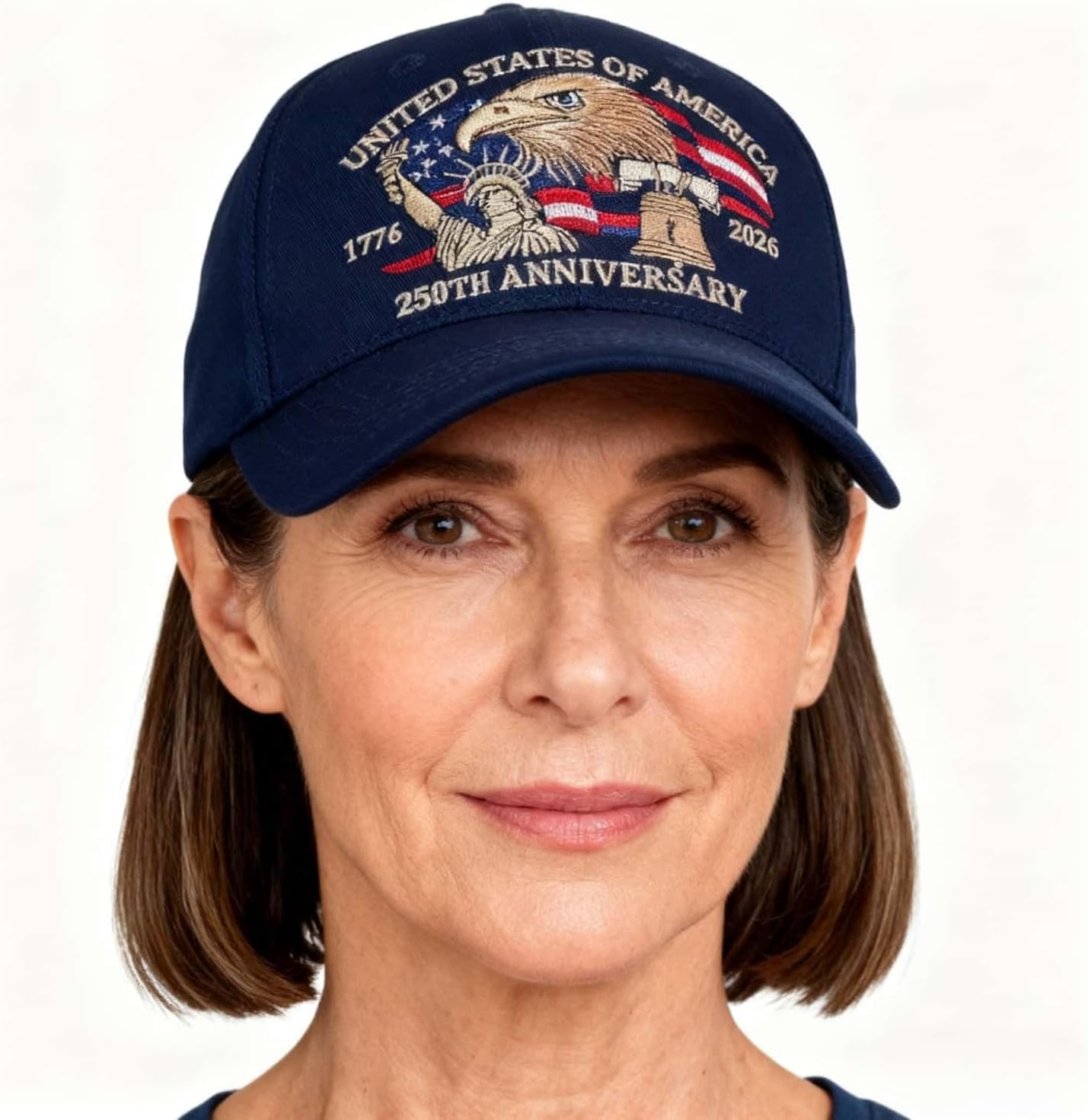 250th Anniversary USA Hat,Embroidered United States 250th Anniversary Hat,Adjustable 250 Year Patriotic Cap for Men - Image 6