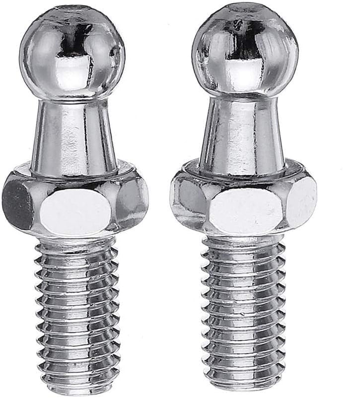 2pcs M8 Stainless Steel Ball Stud Bolt 10mm Struts Ball Ended Bolt Bonnet