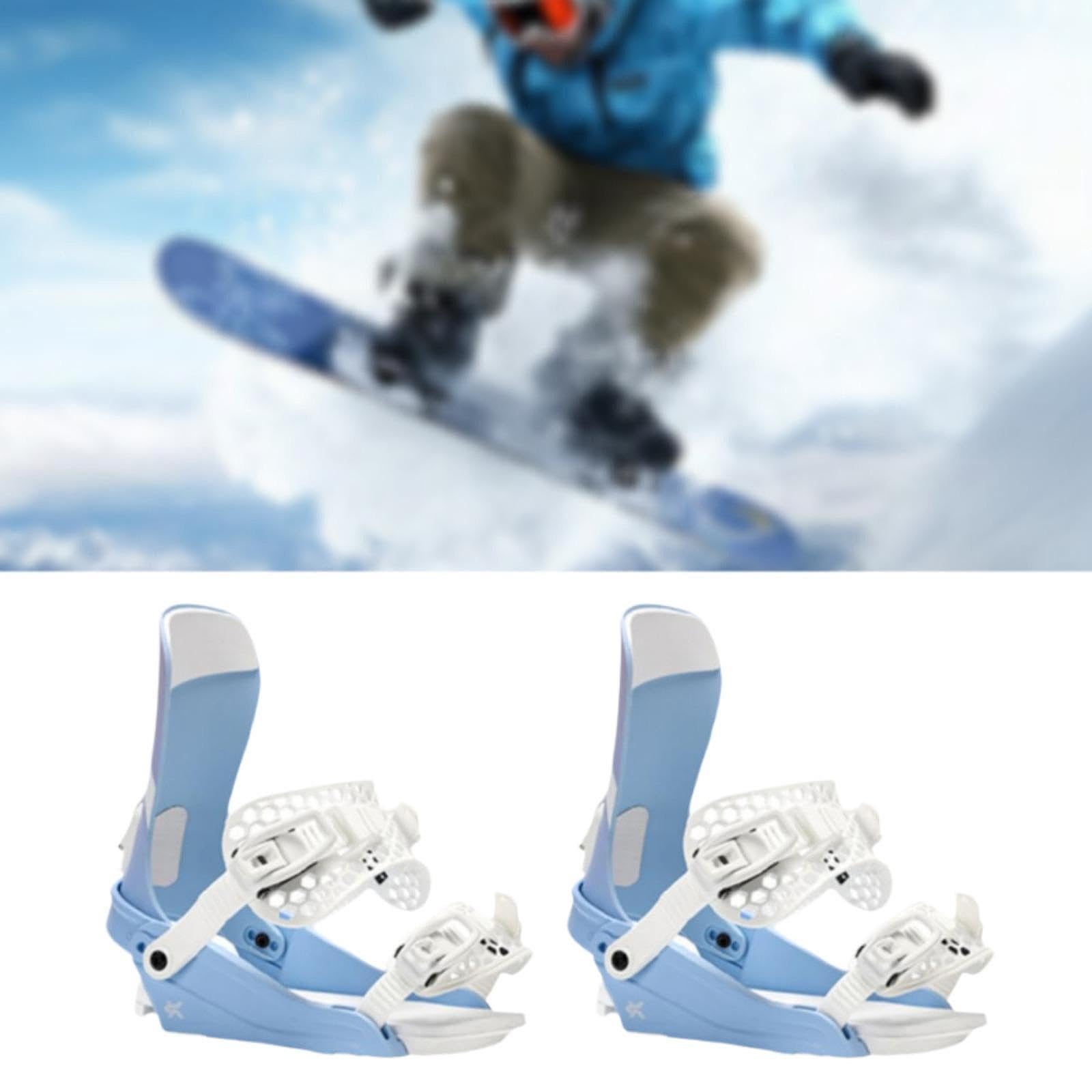 Fijaciones de Snowboard para Hombre Y Mujer, Equipo de Esquí para Principiantes, Ligeras, de Invierno, con Hebilla de Liberación Rápida, Profesionales