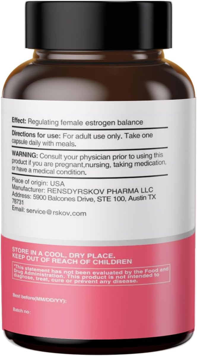 HUJ Breast Health - DIM Supplement - Contain Vitex Agnus-Castus, Flax Seed & Broccoli Seed Extract - Supports Hormonal Balance,Uterus & Ovaries Health - 60 Capsules - Image 7