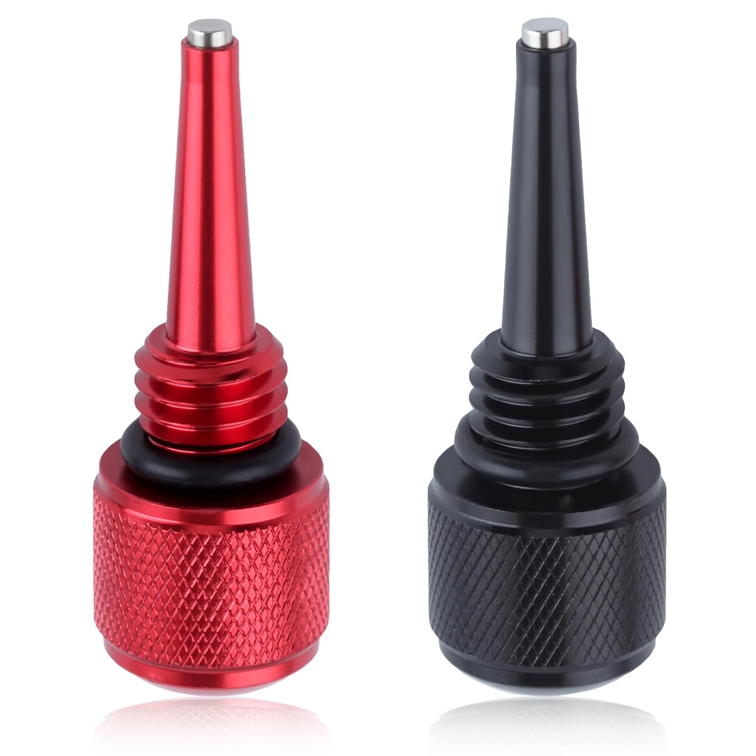 2 Pcs Magnetic Oil Dipstick for Inverter Generator, M18 x 2.5 Threading, Magnetic Oil Dipstick Replacement with Rubber O-Ring, Compatible with Yamaha, Wen, Predator and More