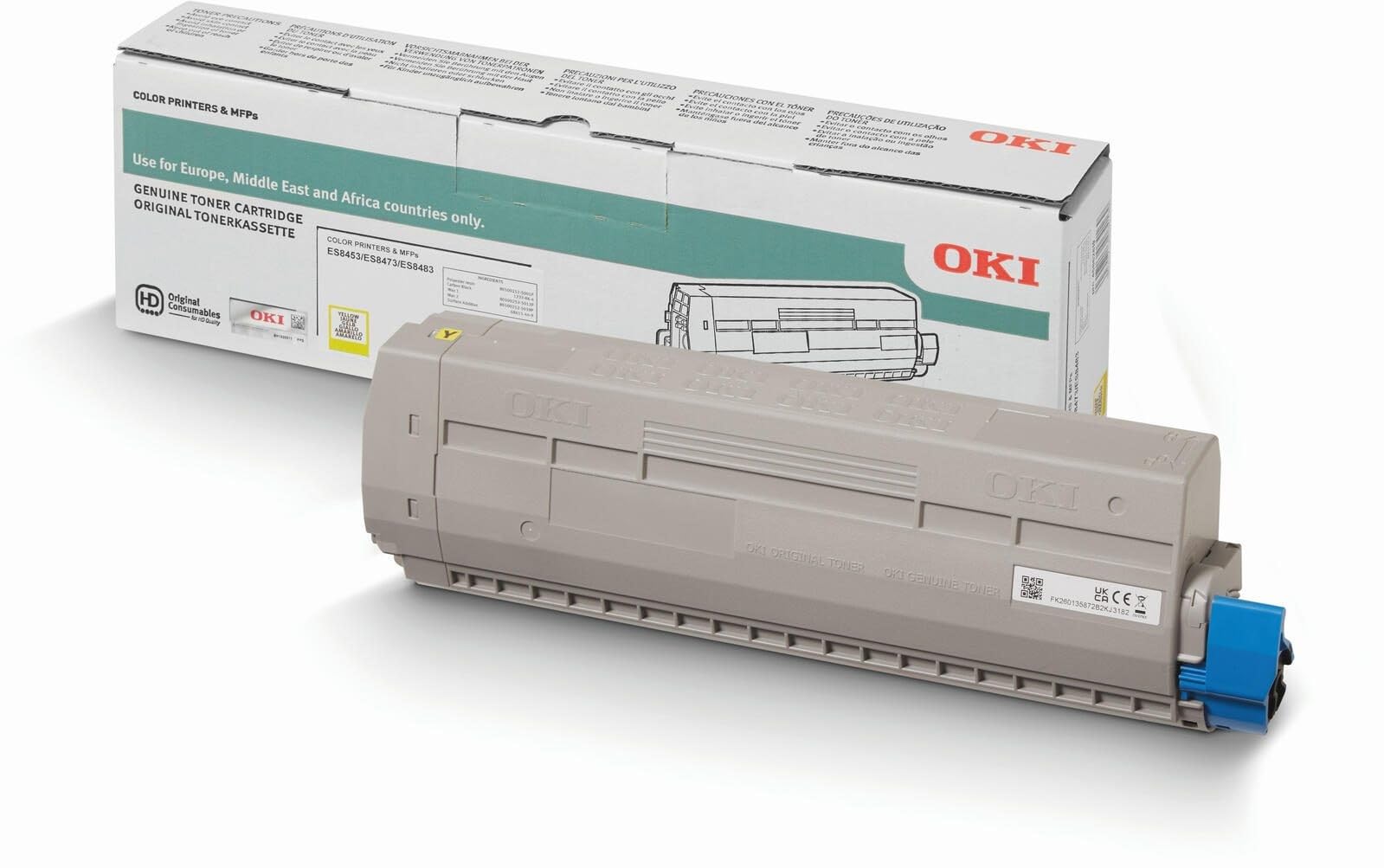 Toner jaune OKI 45862819 original cartouche d'impression laser couleur