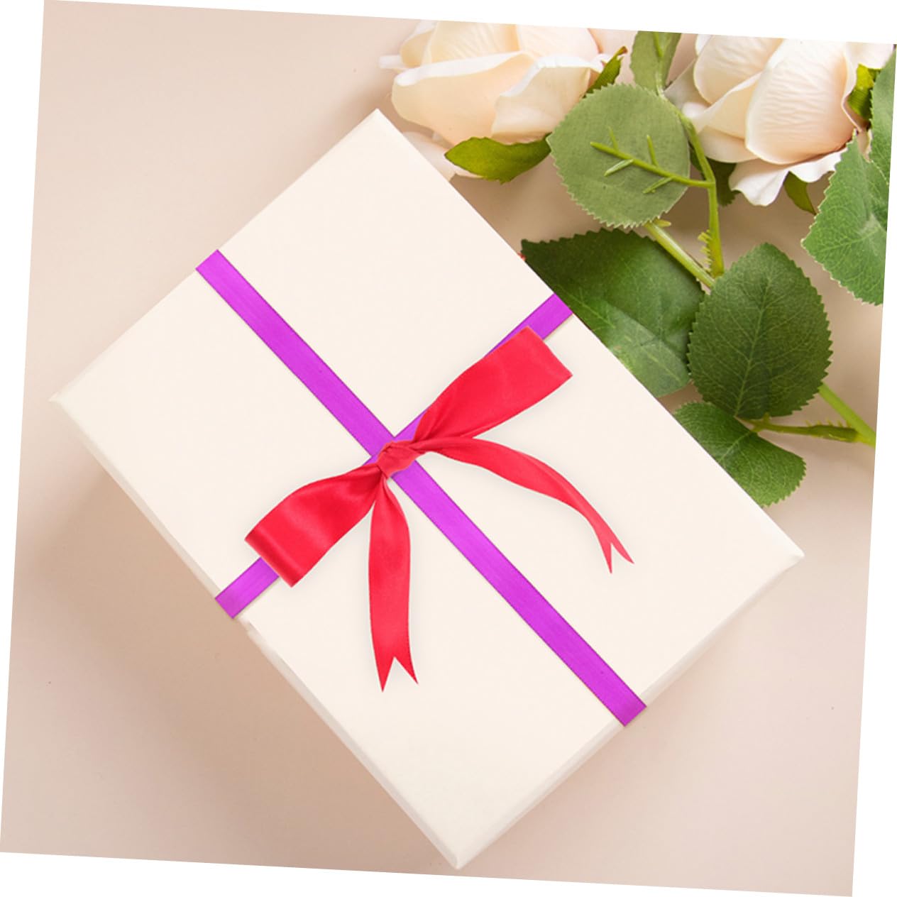 ORFOFE 12 Rollen Bunte Dekobänder Breit Vielseitige Satin Geschenkband zum Verpacken Basteln Partydekoration und DIY Lang Genug zum Schneiden und Gestalten Farbenfrohe