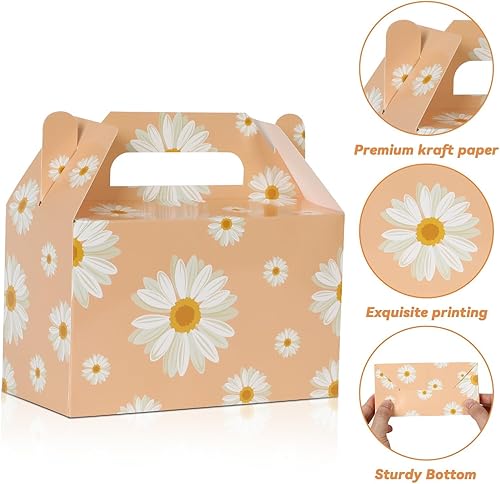 Miniatura 4 de 12 cajas de regalo de flores de margarita, suministros de fiesta, flores de margaritas hippie, regalos de fiesta de verano, cajas de regalo para