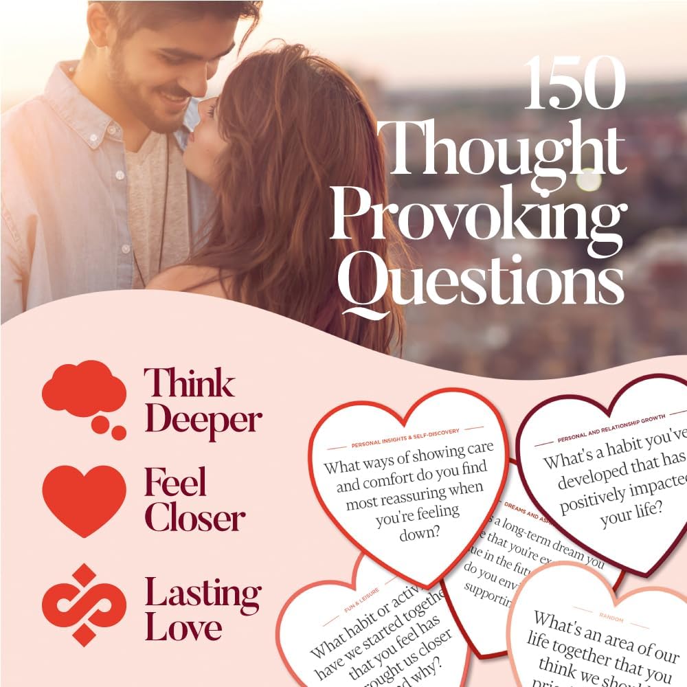 150 Relationship Building Conversation Starters, Romantic Couple Card Game for Date Nights, Ideas, Fun Conversation Cards for Couples with Deep Meaningful Questions - Image 5